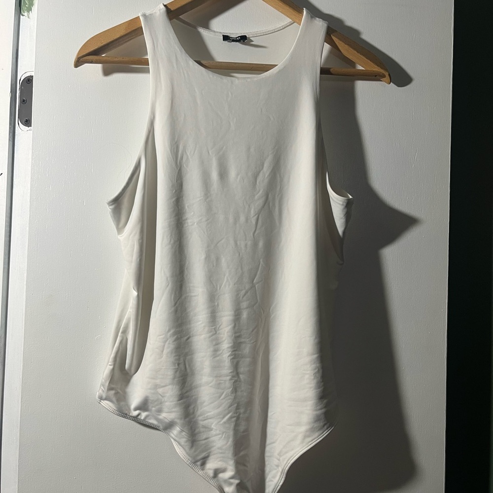Express Cream Sleeveless Bodysuit